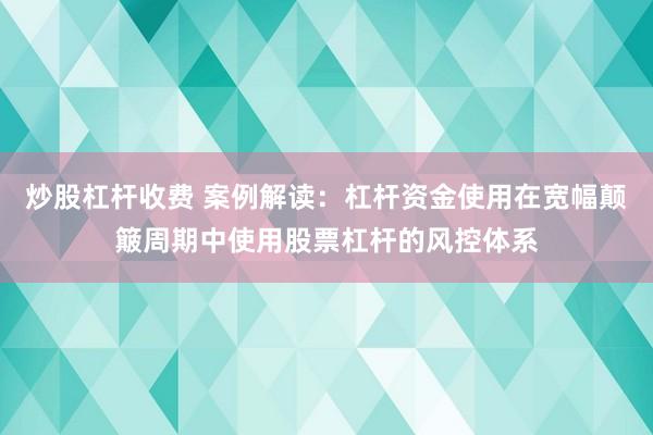炒股杠杆收费 案例解读:杠杆资金使用在宽幅颠簸周期中使用股票杠杆的风控体系